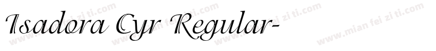 Isadora Cyr Regular字体转换